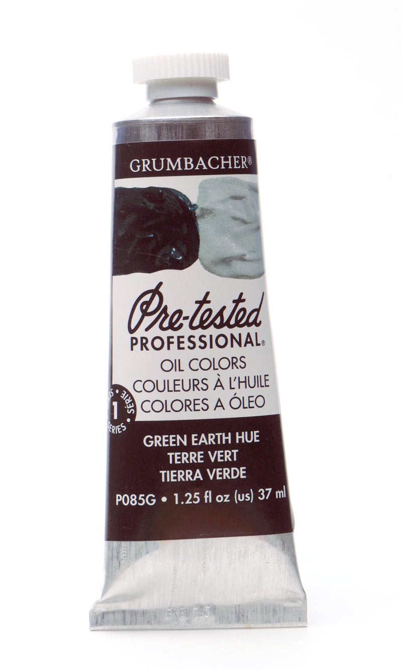 Grumbacher Pre-Tested Oil Paint, 37ml/1.25 Ounce, Green Earth (Terre Verte) (P085G) - Image 1